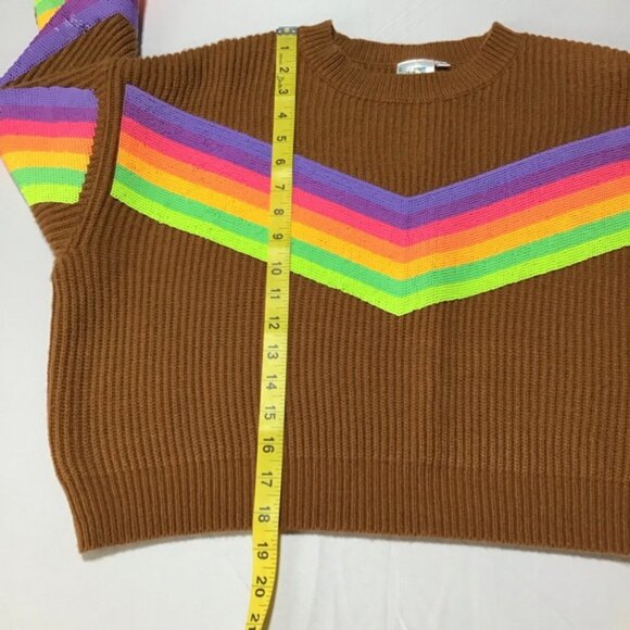 QUEEN OF SPARKLES Brown Sweater with Rainbow Sequins - Picture 10 of 12